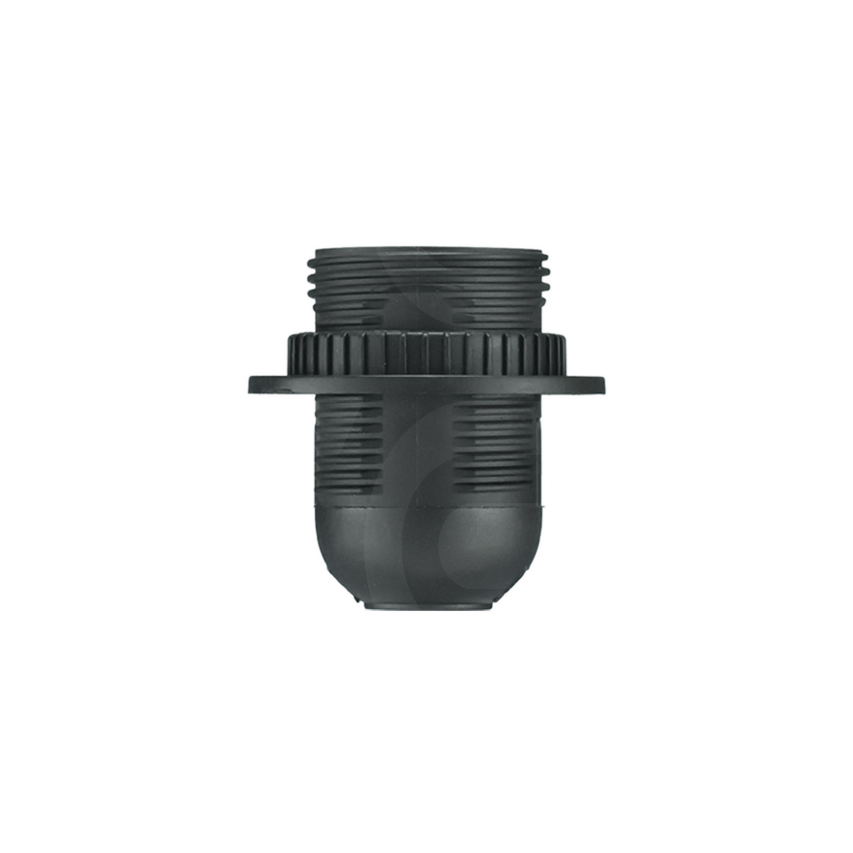 Oprawka termoplastyczna E27-1 z kołnierzem, czarna