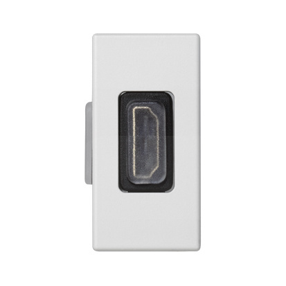 Płytka K45/2 adapter HDMI-HDMI 22,5x45mm + wkład; czysta biel